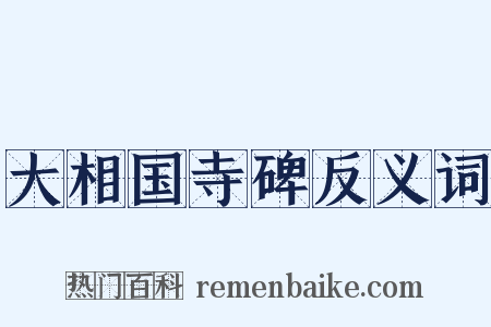 大相国寺碑反义词是什么意思的图片